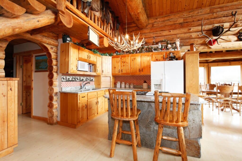 Texas cabin in the winter